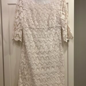 Lilly Pulitzer Cream Lace Long Sleeve Dress